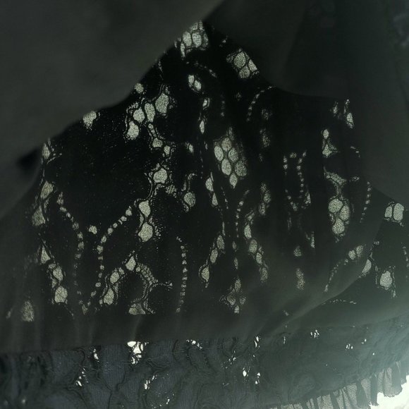 Pinko Womens Blue Black Floral Comfort Back Zip Ruffle A Line Skirt Size 8 - Picture 4 of 13